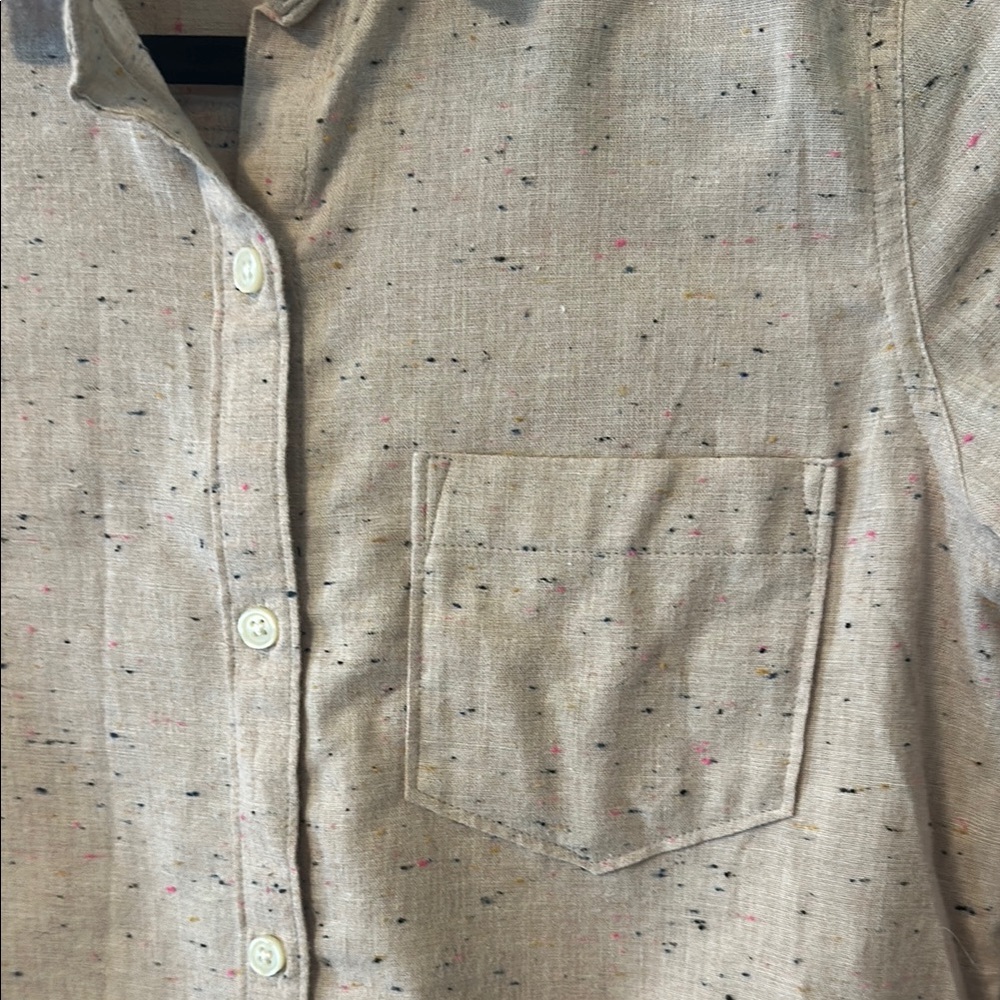 Beige Button-Up Shirt - Picture 3 of 4